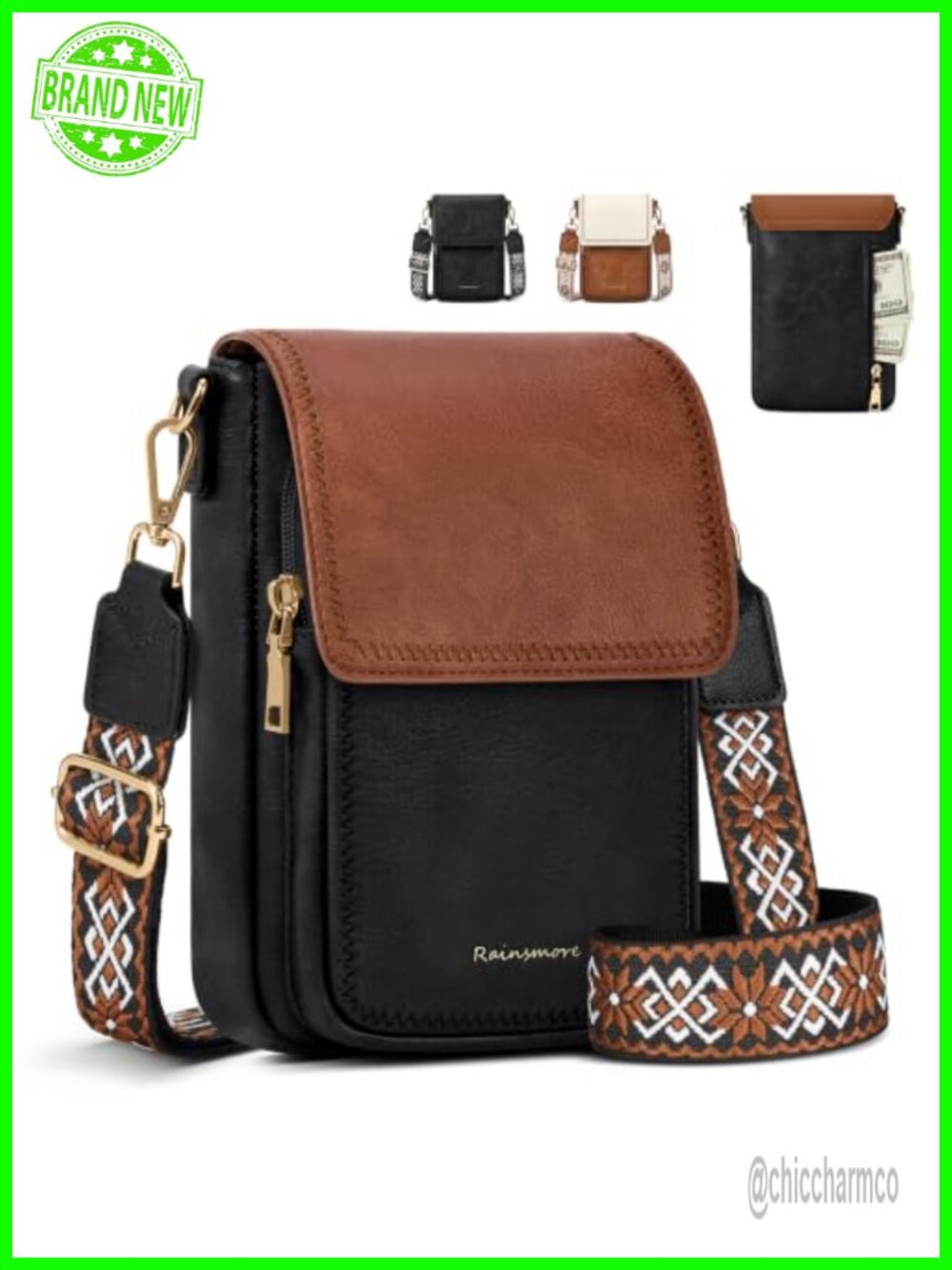 Small RFID Crossbody Bag Faux Leather Cell Phone Purse Travel